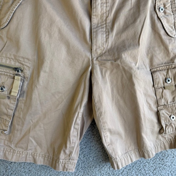 Tommy Hilfiger Mens Cargo Shorts Tan Khaki Multi Pocket Cotton Size 30 - Picture 2 of 15